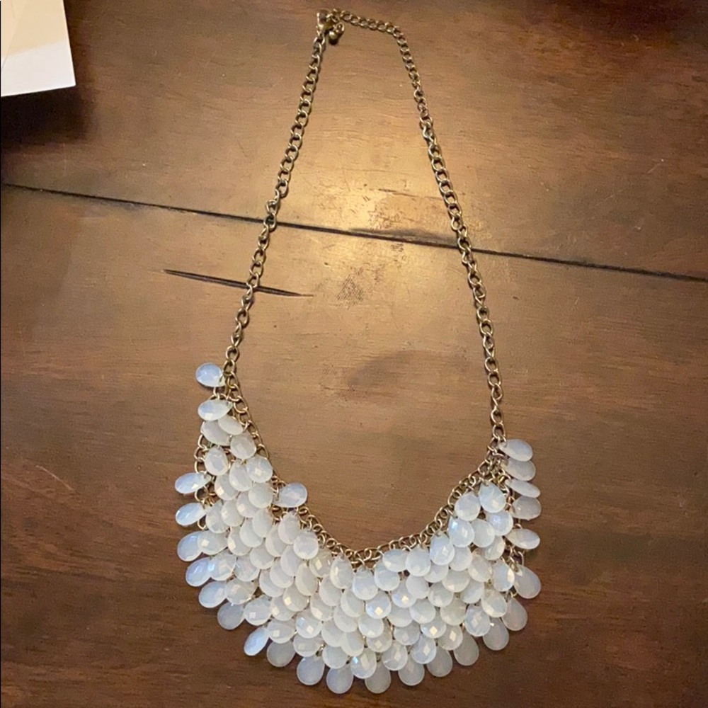 White and gold necklace